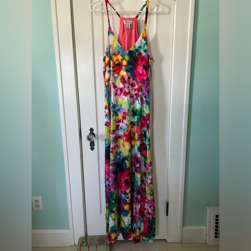 NWT Nicole Miller Watercolor Dress with pockets